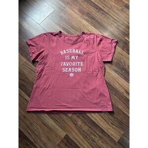 Life Is Good Women’s Baseball Crusher Short Sleeve Tee Size Xl Red
